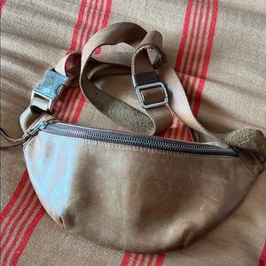 Brown Leather Belt Bag